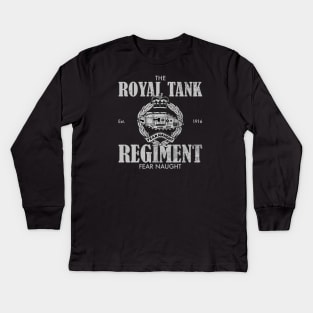 The Royal Tank Regiment (Distressed) Kids Long Sleeve T-Shirt